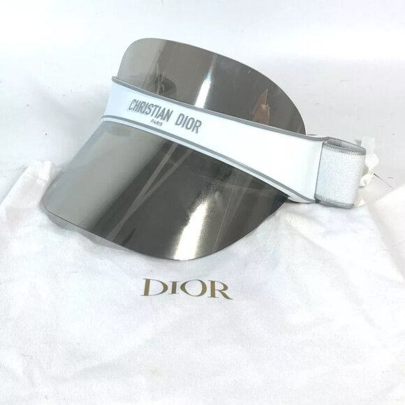 CHRISTIAN DIOR DIORCLUB logo hat visor Sun visor Plastic White